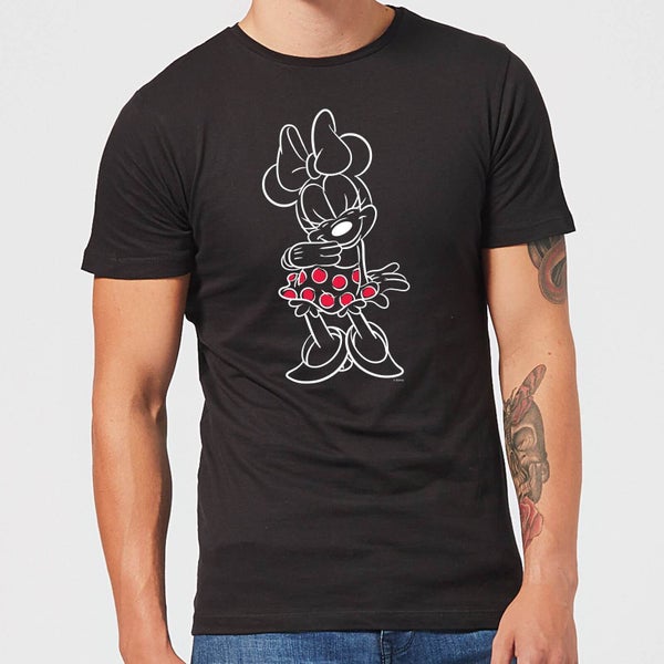 Disney Mini Mouse Line Art Men's T-Shirt - Black