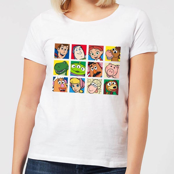 Disney Toy Story Face Collage Women's T-Shirt - White