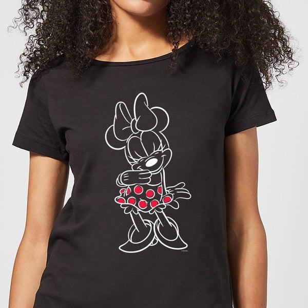 Disney Mini Mouse Line Art Women's T-Shirt - Black