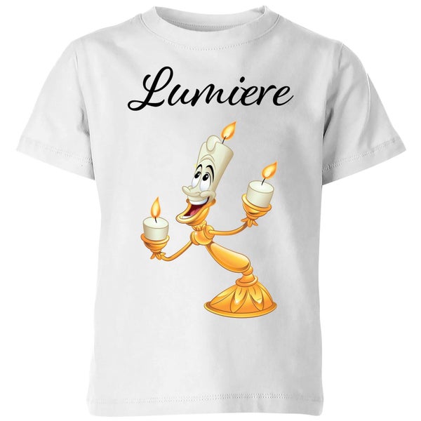 Disney Beauty And The Beast Lumiere Kids' T-Shirt - White