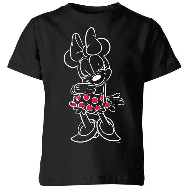 Disney Minnie Mouse Line Art Kids' T-Shirt - Black