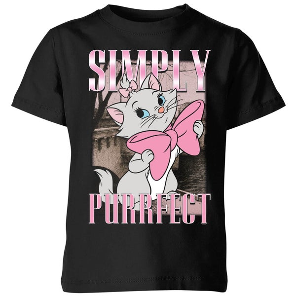 Disney Aristocats Simply Purrfect Kids' T-Shirt - Black