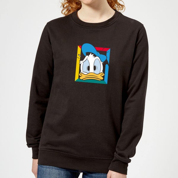 Disney Donald Face Women's Sweatshirt - Black