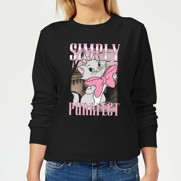 Disney Aristocats Simply Purrfect Women's Sweatshirt - Black