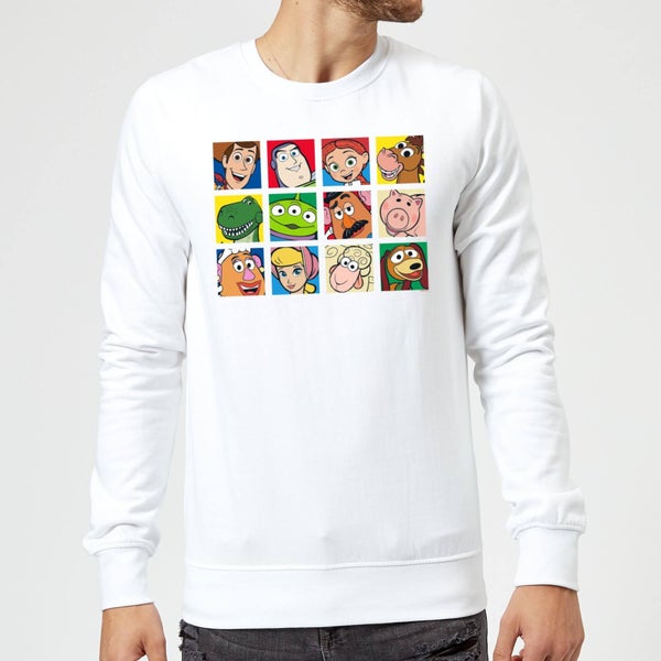Disney Toy Story Face Collage Sweatshirt - White