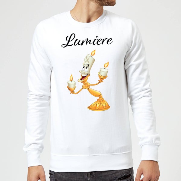 Disney Beauty And The Beast Lumiere Sweatshirt - White