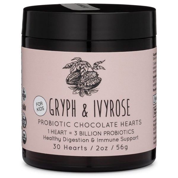 Gryph & IvyRose Probiotic Chocolate Hearts 2 oz