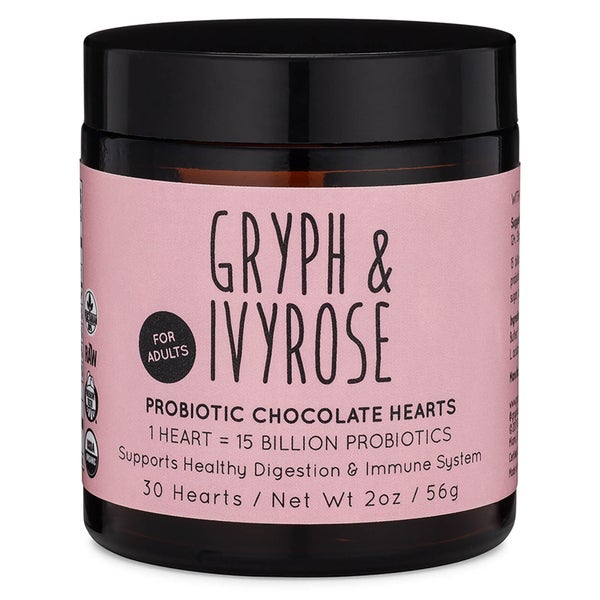 Gryph & IvyRose Adult Probiotic Chocolate Hearts 2 oz