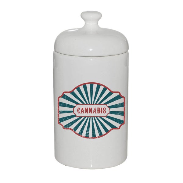 Cannabis Ceramic Jar