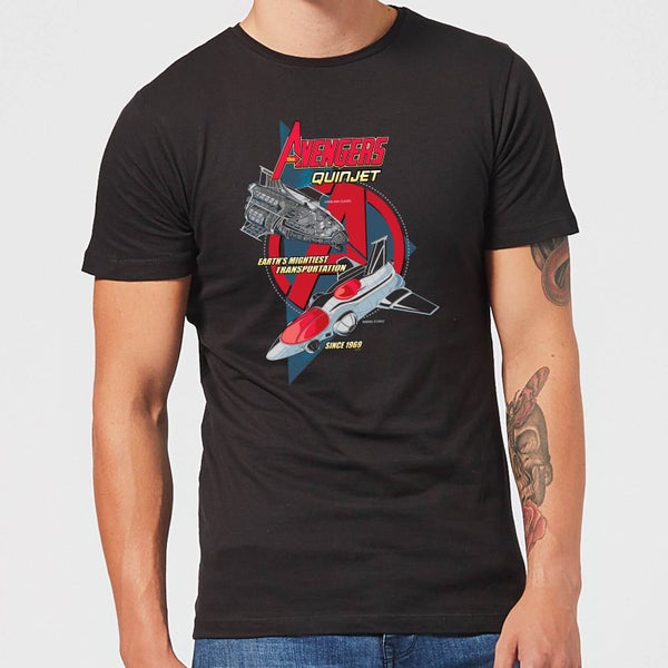 Marvel The Avengers Quinjet Männer T-Shirt – Schwarz