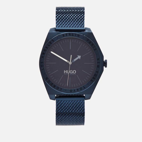 HUGO Men's Act Mesh Strap Watch - Blue