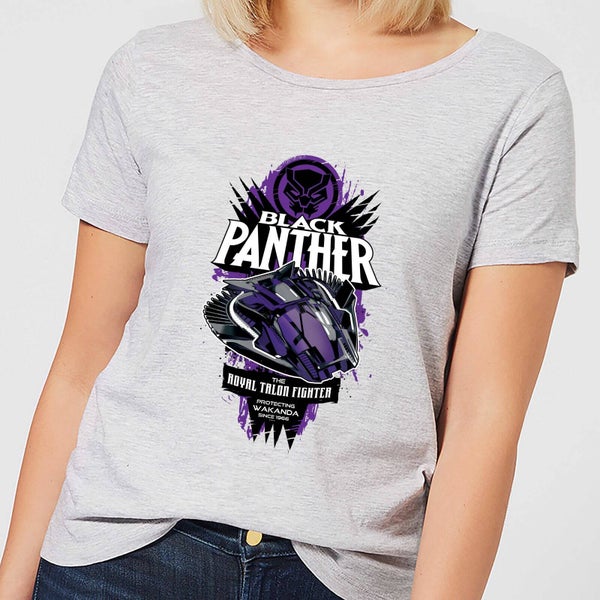 Marvel Black Panther The Royal Talon Fighter Badge Women's T-Shirt - Grey