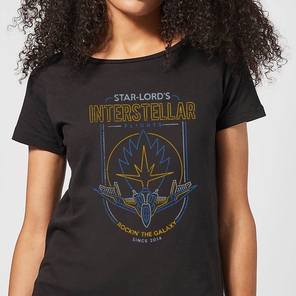 Marvel Guardians Of The Galaxy Interstellar Flights T-shirt Femme - Noir