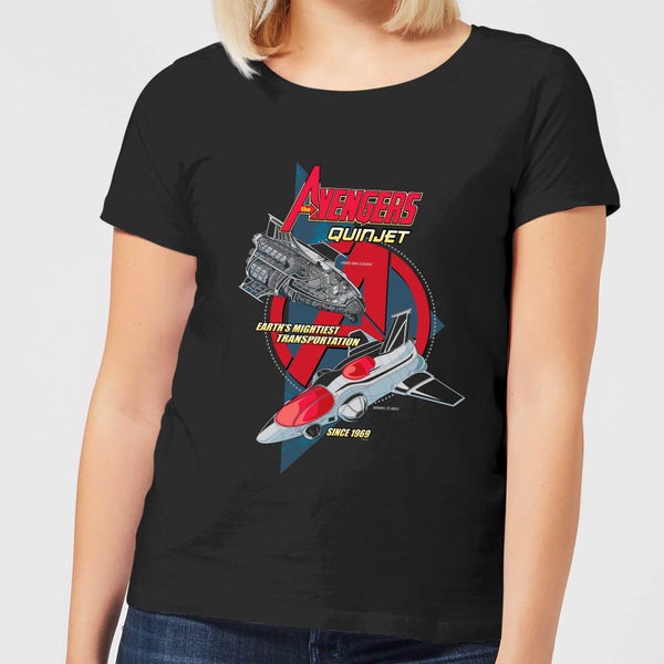 Marvel The Avengers Quinjet T-shirt Femme - Noir