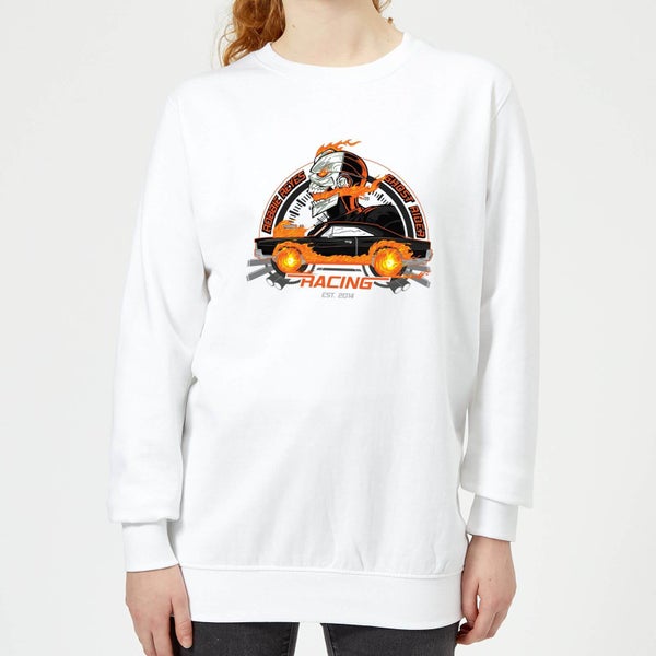 Marvel Ghost Rider Robbie Reyes Racing Women's Sweatshirt - White