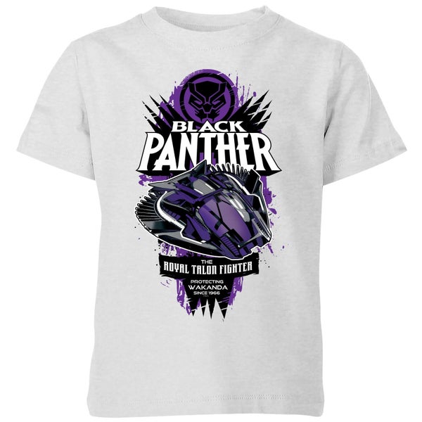 Marvel Black Panther The Royal Talon Fighter Badge Kids' T-Shirt - Grey