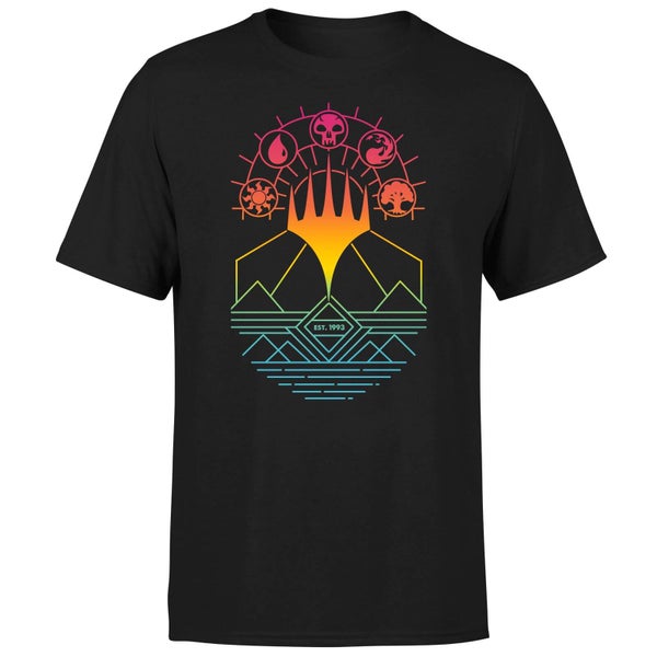 Camiseta Colour Linework Design para hombre Magic The Gathering - Negro