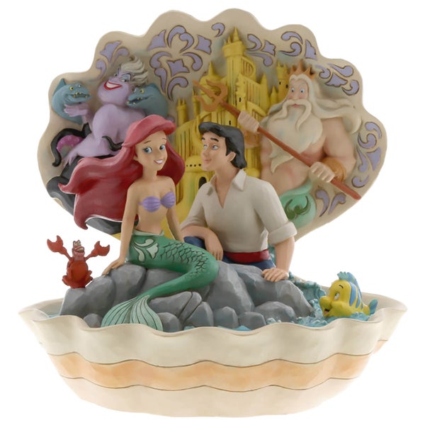 Disney Traditions - Scénario de coquillage (Figurine de scène de coquillage de La Petite Sirène)