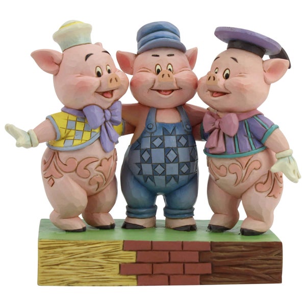 Disney Tradities - Piepende broers en zussen (Silly Symphony Drie Kleine Varkens Figurine)