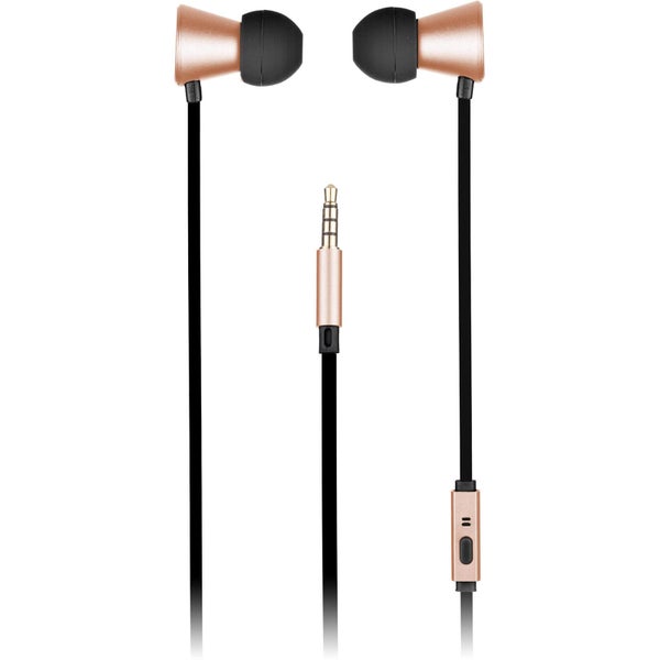 KitSound Metallics In-Ear Headphones - Black/Rose Gold