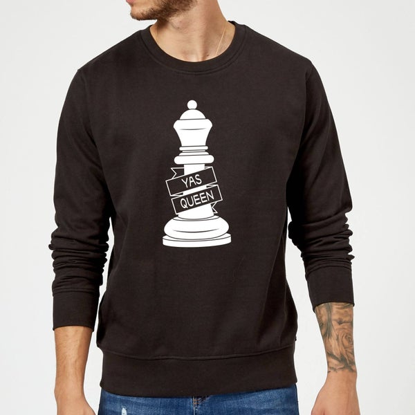 Queen Chess Piece Yas Queen Sweatshirt - Black