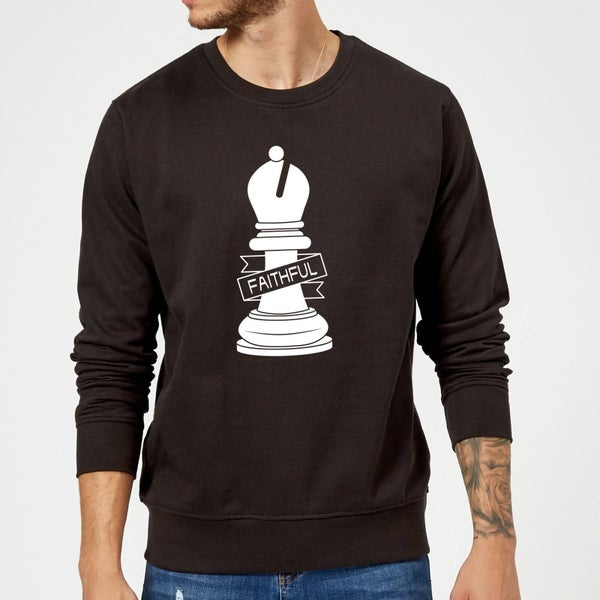 Bishop Chess Piece Faithful Sweatshirt - Black
