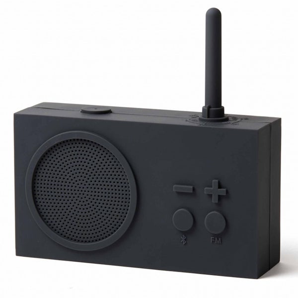 Lexon TYKHO 3 FM Radio and Bluetooth Speaker - Dark Grey