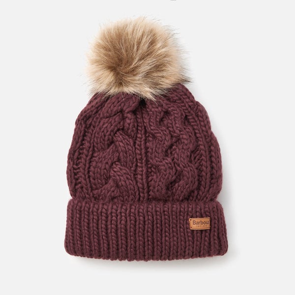 Barbour Women's Penshaw Cable Beanie - Bordeaux