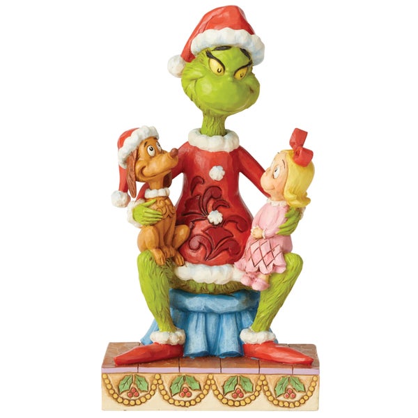 Figurine Le Grinch avec Cindy et Max, Le Grinch par Jim Shore – Dr Seuss
