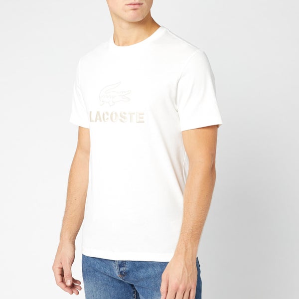 Lacoste Men's Tonal Croc T-Shirt - Flour