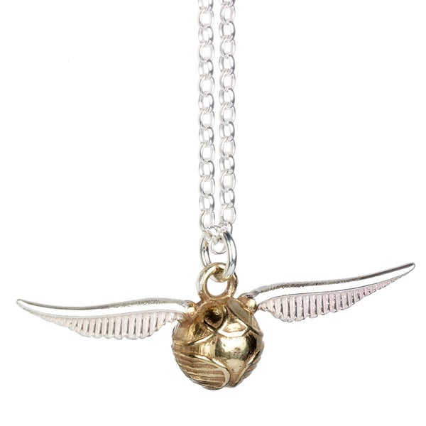 Harry Potter Sterling Silver Golden Snitch Necklace