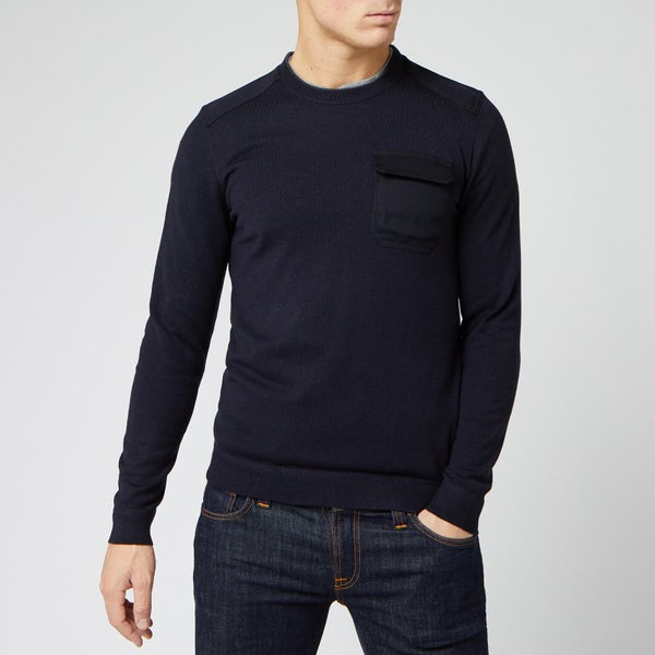 Ted Baker Men's Saysay Crew Neck Sweatshirt with Patch Pocket - Navy
