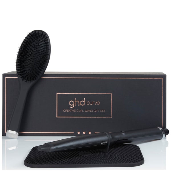 ghd Creative Curl Wand with Oval Brush, Box and Heat Mat Gift Set (Worth £173.00)