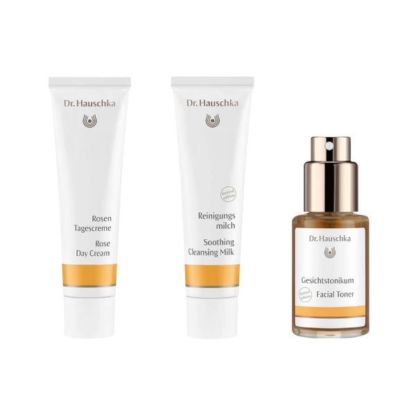 Набор по уходу за кожей Dr. Hauschka Radiant Rose Set, 3 средства по 30мл