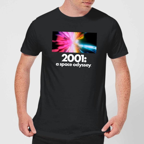 2001: A Space Odyssey Coloured Lights Men's T-Shirt - Black