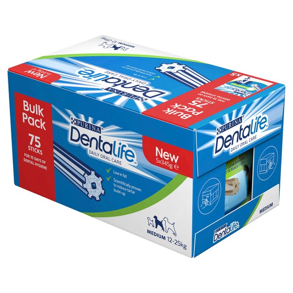 Dentalife Medium Dog Dental Chew - 75 Stick Bulk Pack (Subscription)