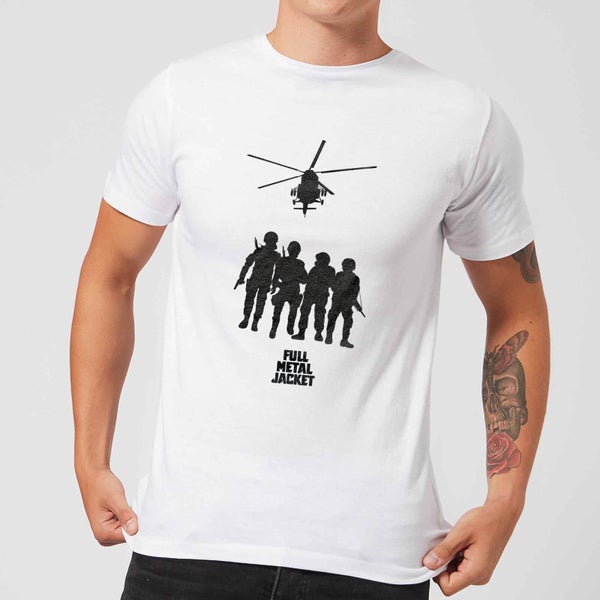 Full Metal Jacket Soliders And Helicopter Men's T-Shirt - White