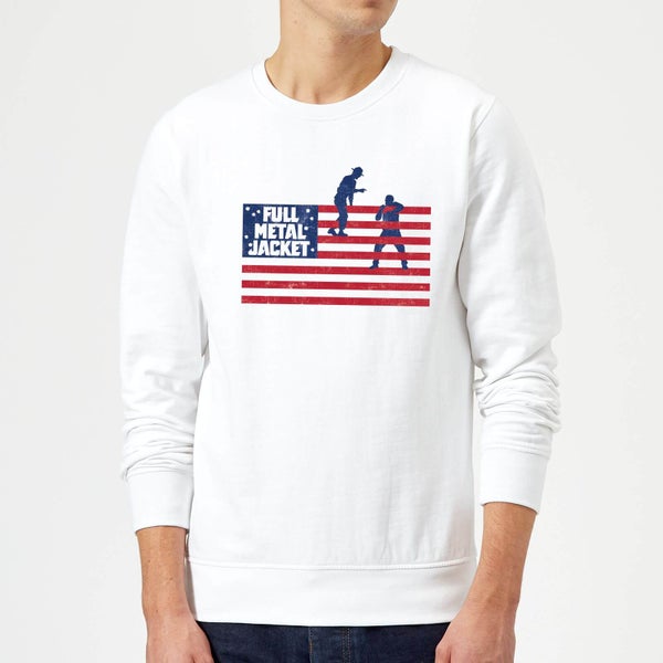 Full Metal Jacket American Stripes Sweatshirt - White