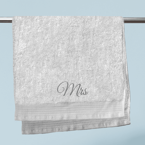 Mrs Embroidered Hand Towel