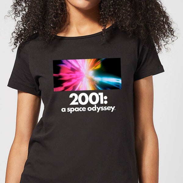 2001: A Space Odyssey Coloured Lights Women's T-Shirt - Black