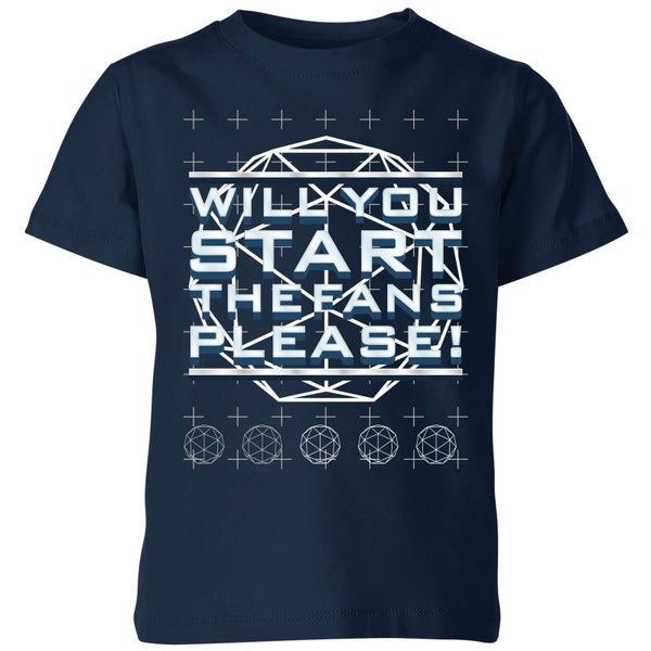 Crystal Maze Will You Start The Fans Please! Kids' T-Shirt - Navy