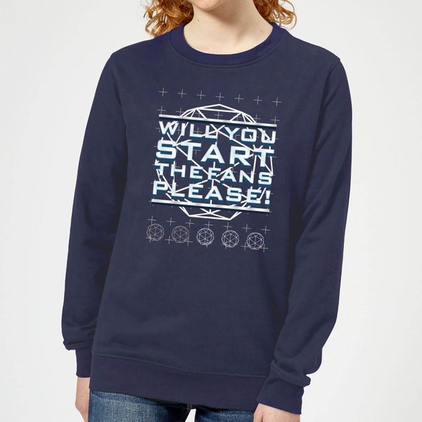 Crystal Maze Will You Start The Fans Please! Women's Sweatshirt - Navy