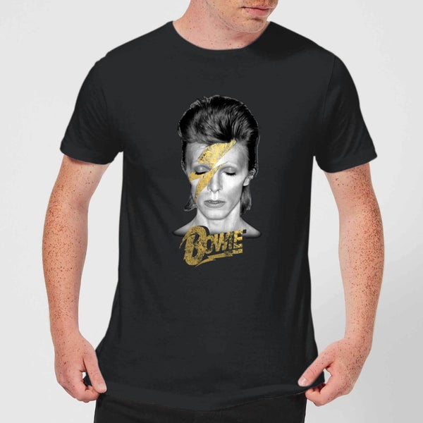 David Bowie Aladdin Sane On Black Men's T-Shirt - Black