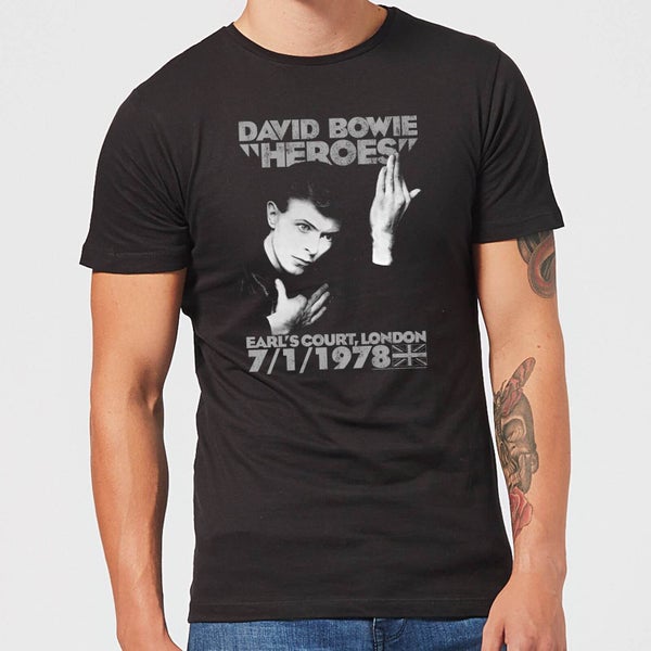 David Bowie Heroes Earls Court Men's T-Shirt - Black