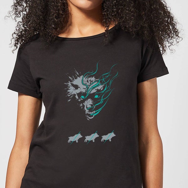 Magic The Gathering Throne of Eldraine Big Bad Wolf Women's T-Shirt - Black