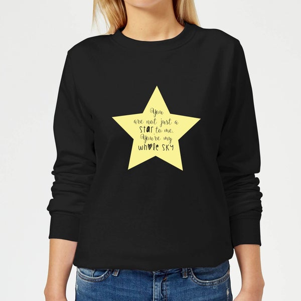 You Are Not Just A Star To Me Yellow Star Women's Sweatshirt - Black