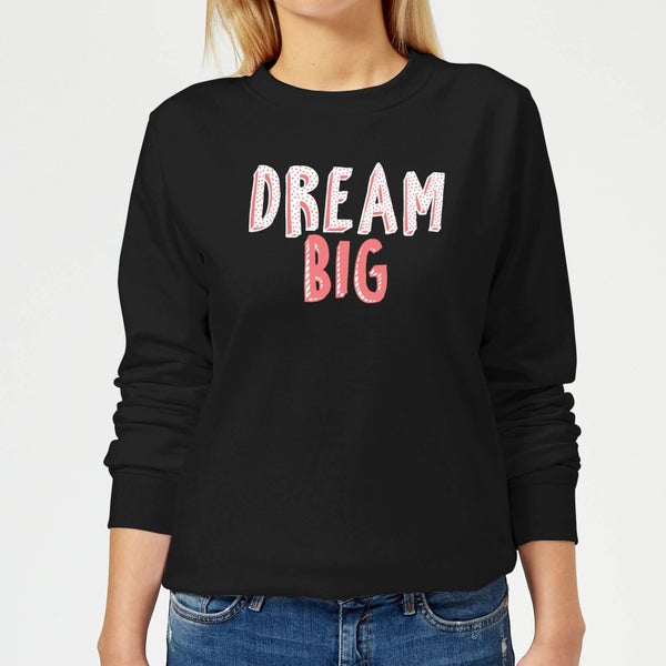 Dream Big Pink Women's Sweatshirt - Black