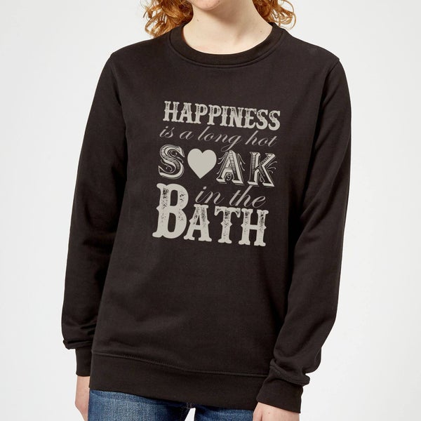 Happiness Is A Long Hot Soak In The Bath Women's Sweatshirt - Black