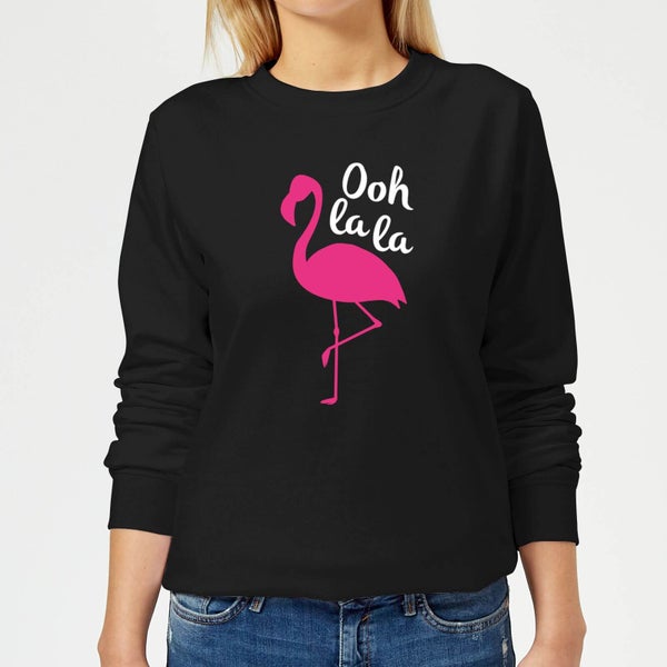 Ooh La La Flamingo Women's Sweatshirt - Black