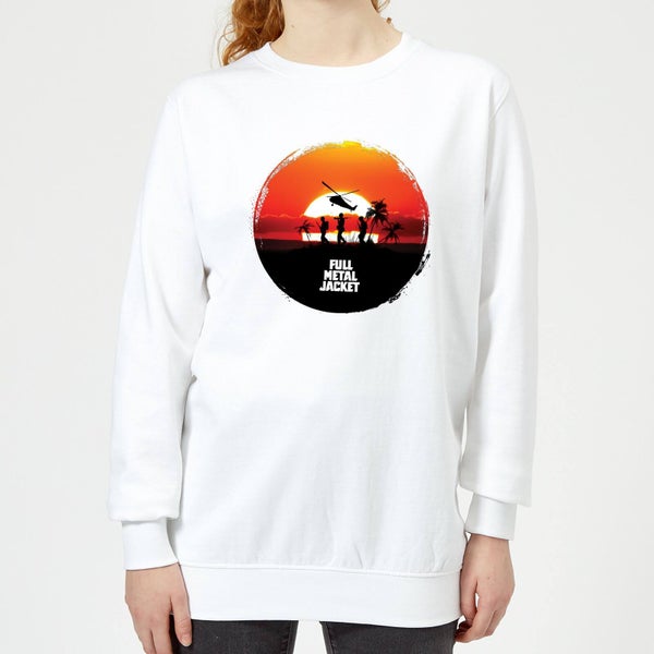 Full Metal Jacket Sunset Circle Women's Sweatshirt - White